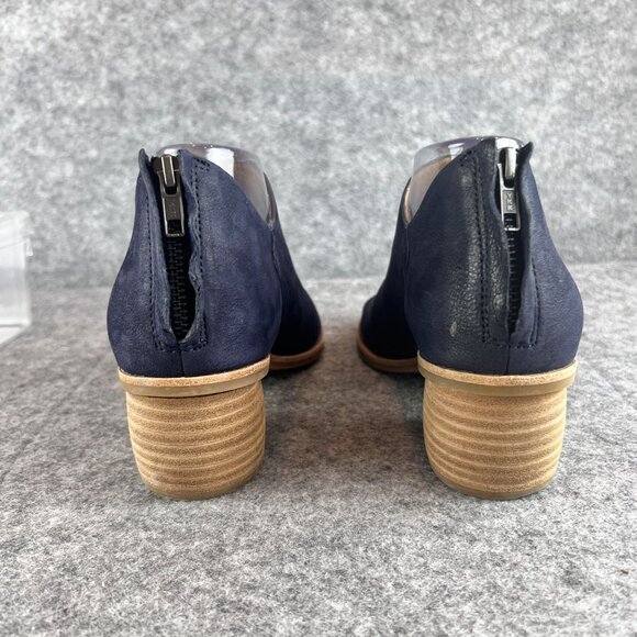 Sofft Women's Sky Navy Carleigh Bootie Size 10M Back Zippers 2"  Stacked Heel - Picture 11 of 16